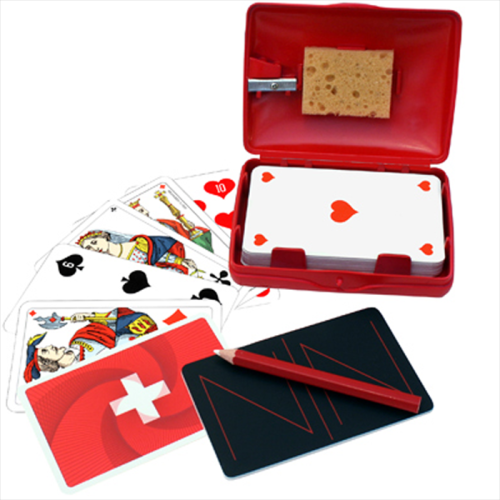 Swiss Jassbox with FRENCH Card Deck